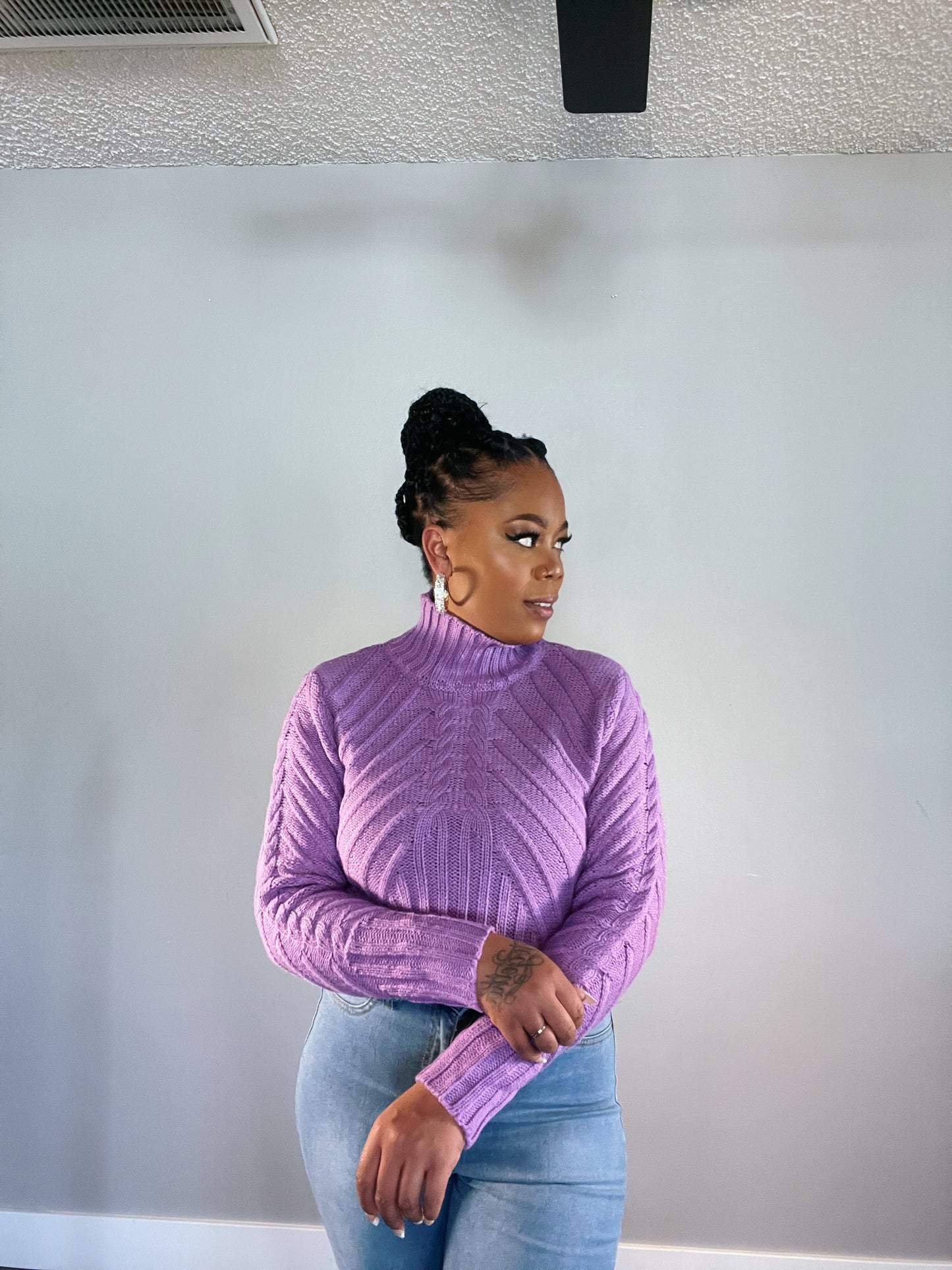 Everyday Baddie Sweater Purple